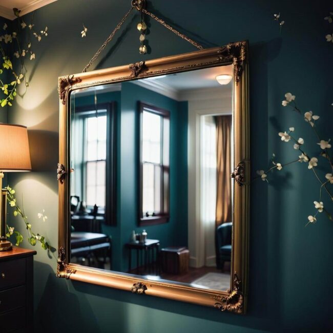 Kreatywne pomysły na powieszenie lustra pod kątem