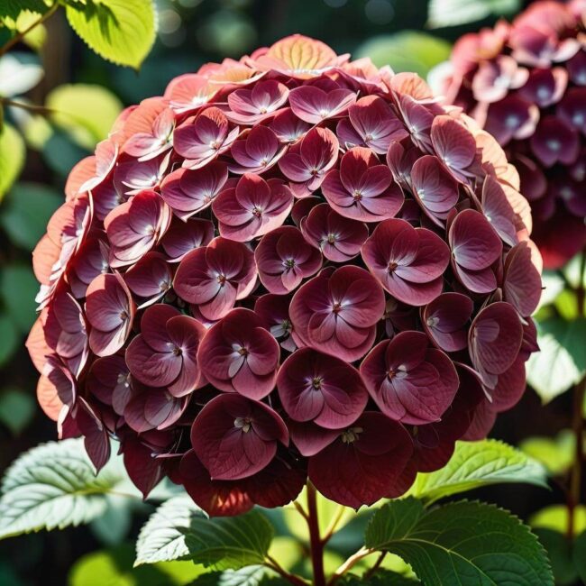 Rozmiar hortensji bordowej