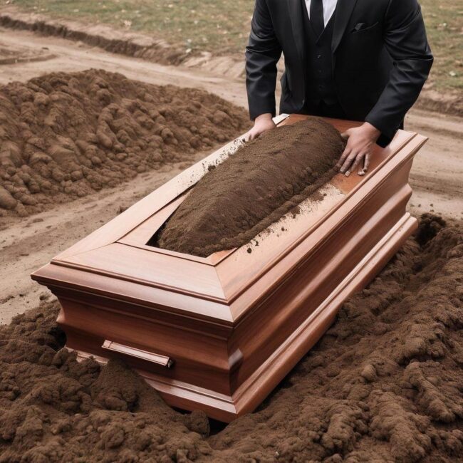 Tradycja rzucania ziemi na trumnę
