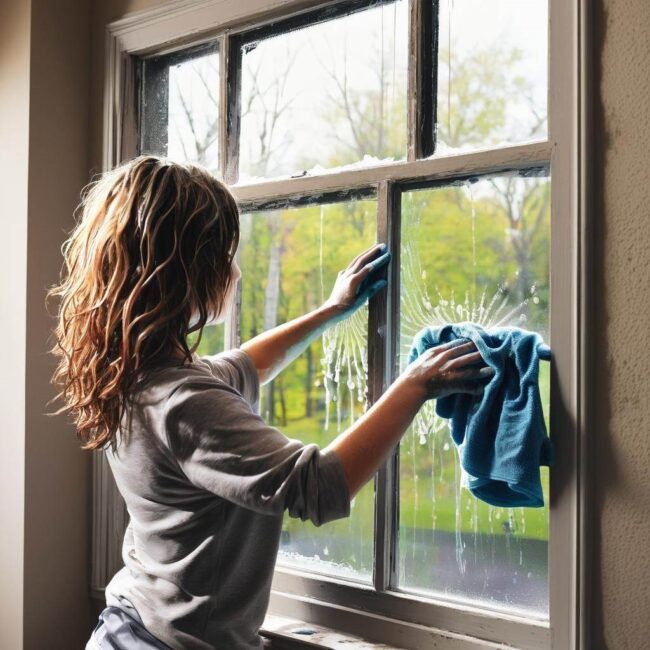 Umywanie okien bez smug