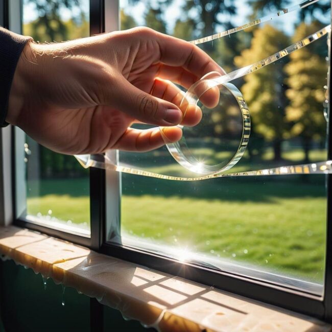 Używanie ciepła do usuwania taśmy klejącej z okna